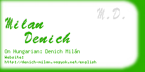 milan denich business card